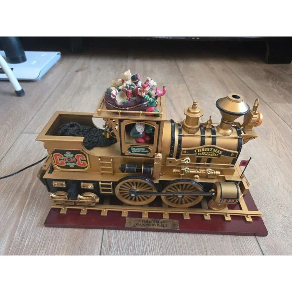 Vintage Mr.Christmas Gold Label Cannonball Train Plays 16 Song,running & Ligth